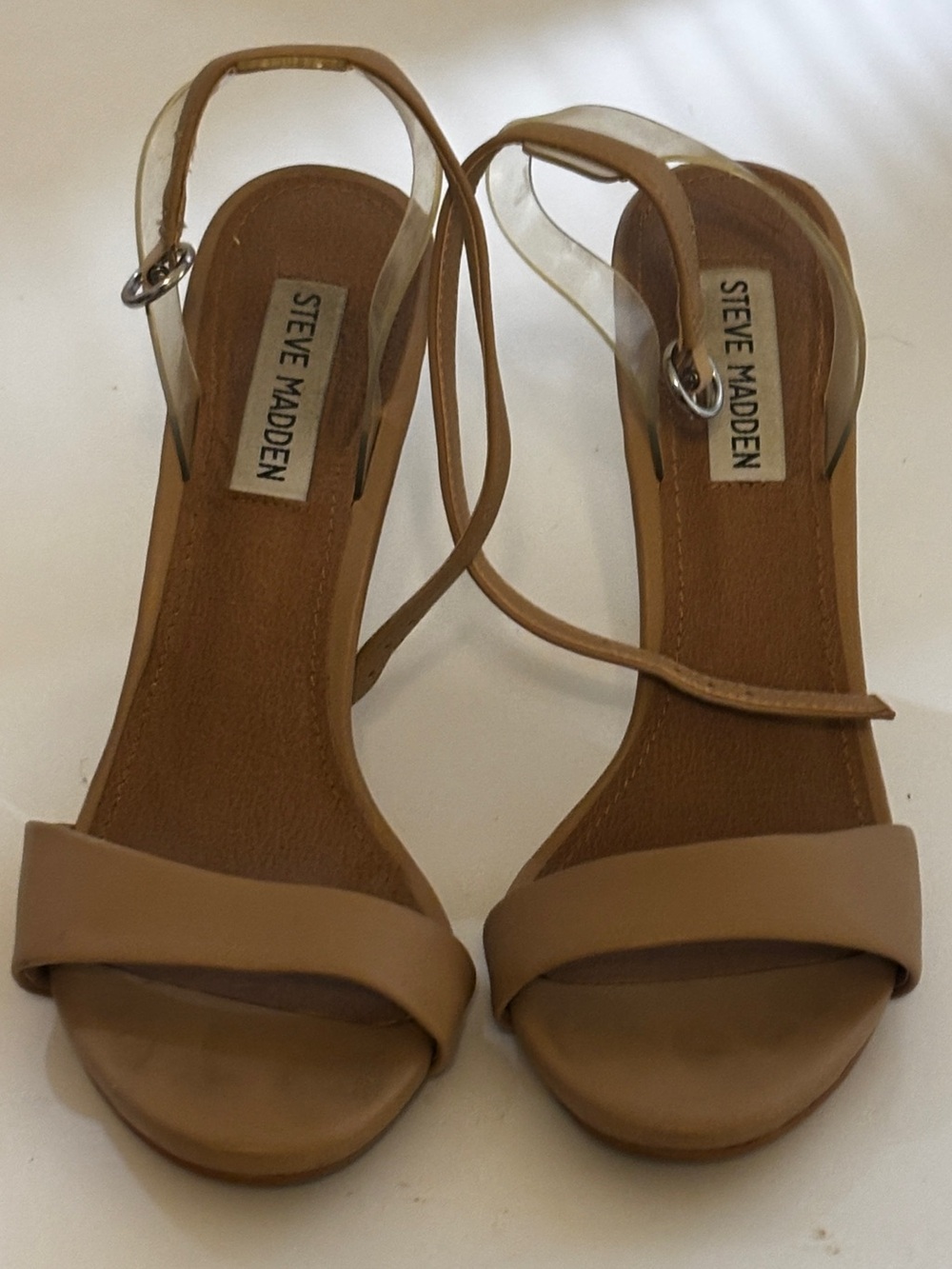 Steve Madden Nude Tan Slingback Heeled Sandals